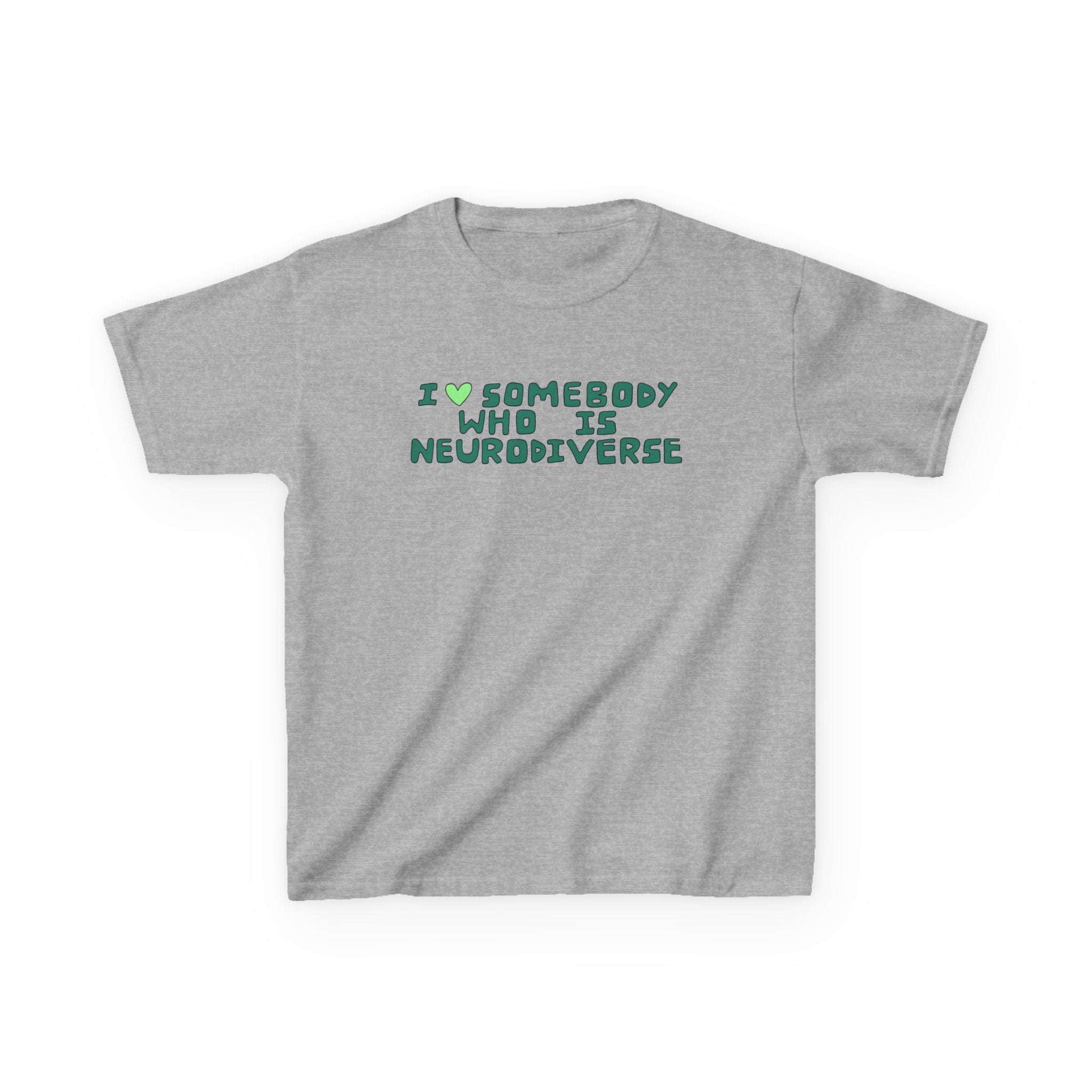 Kids Tee — "I Heart Somebody Who Is Neurodiverse" Children’s Autism Awareness Shirt