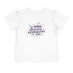 Toddler Tee — "I Make Friends Everywhere I Go" Cute Pastel Kids T‑Shirt