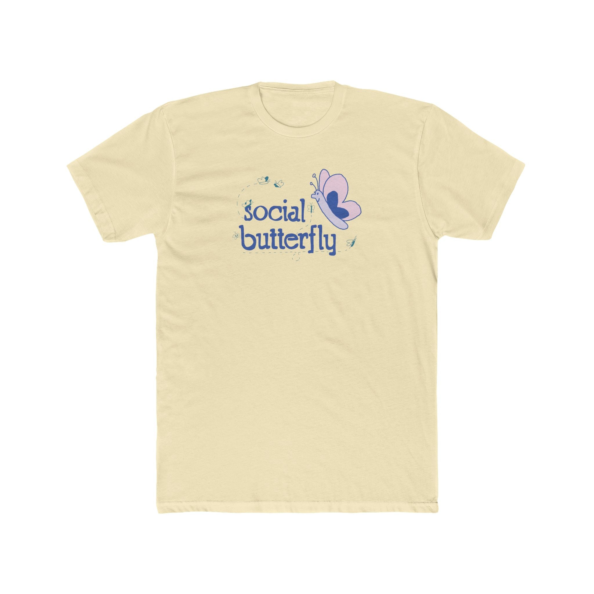 Social Butterfly T-Shirt – Cute Pastel Butterfly Graphic Tee
