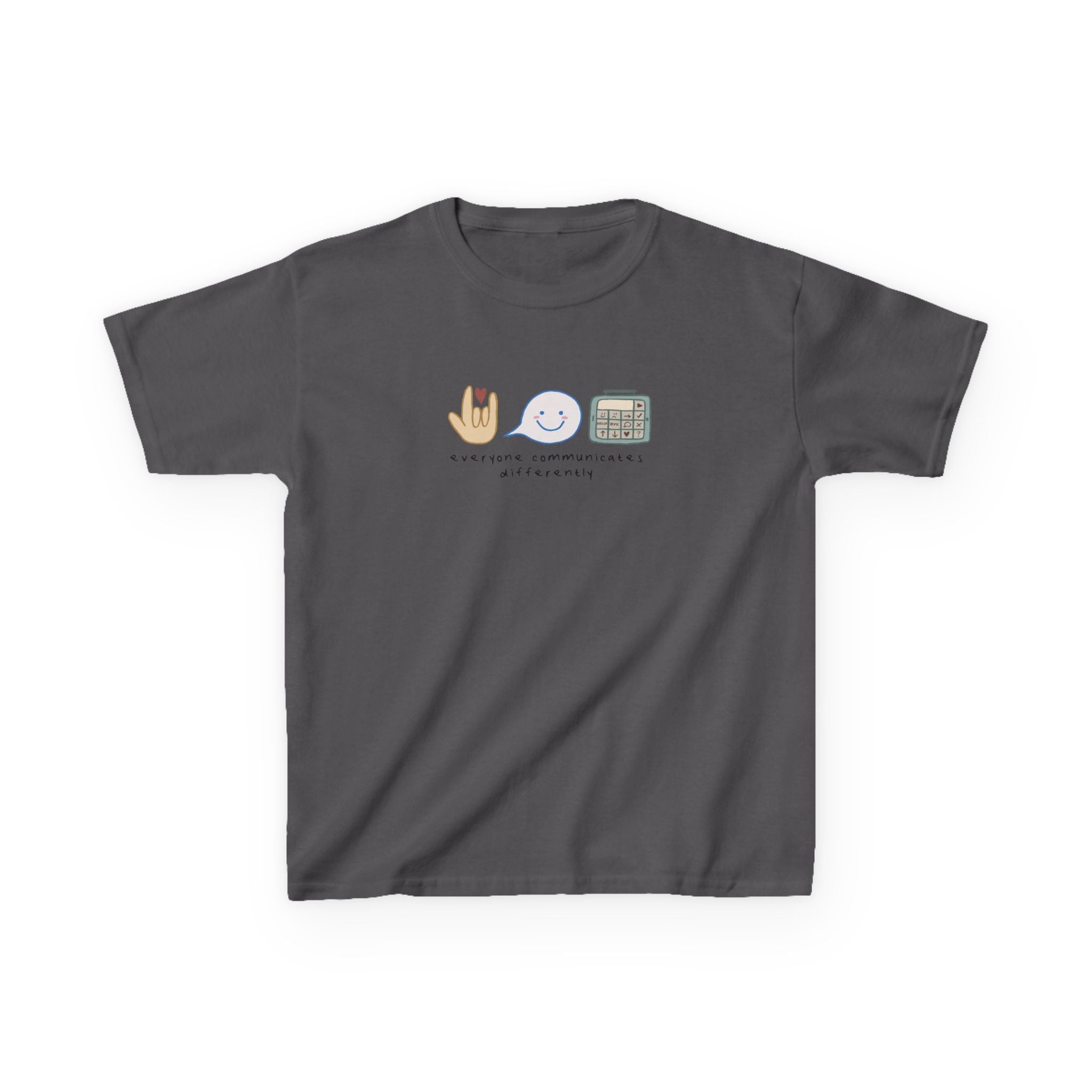 Kids Tee — "Everyone Communicates Differently" Inclusive Communication Design