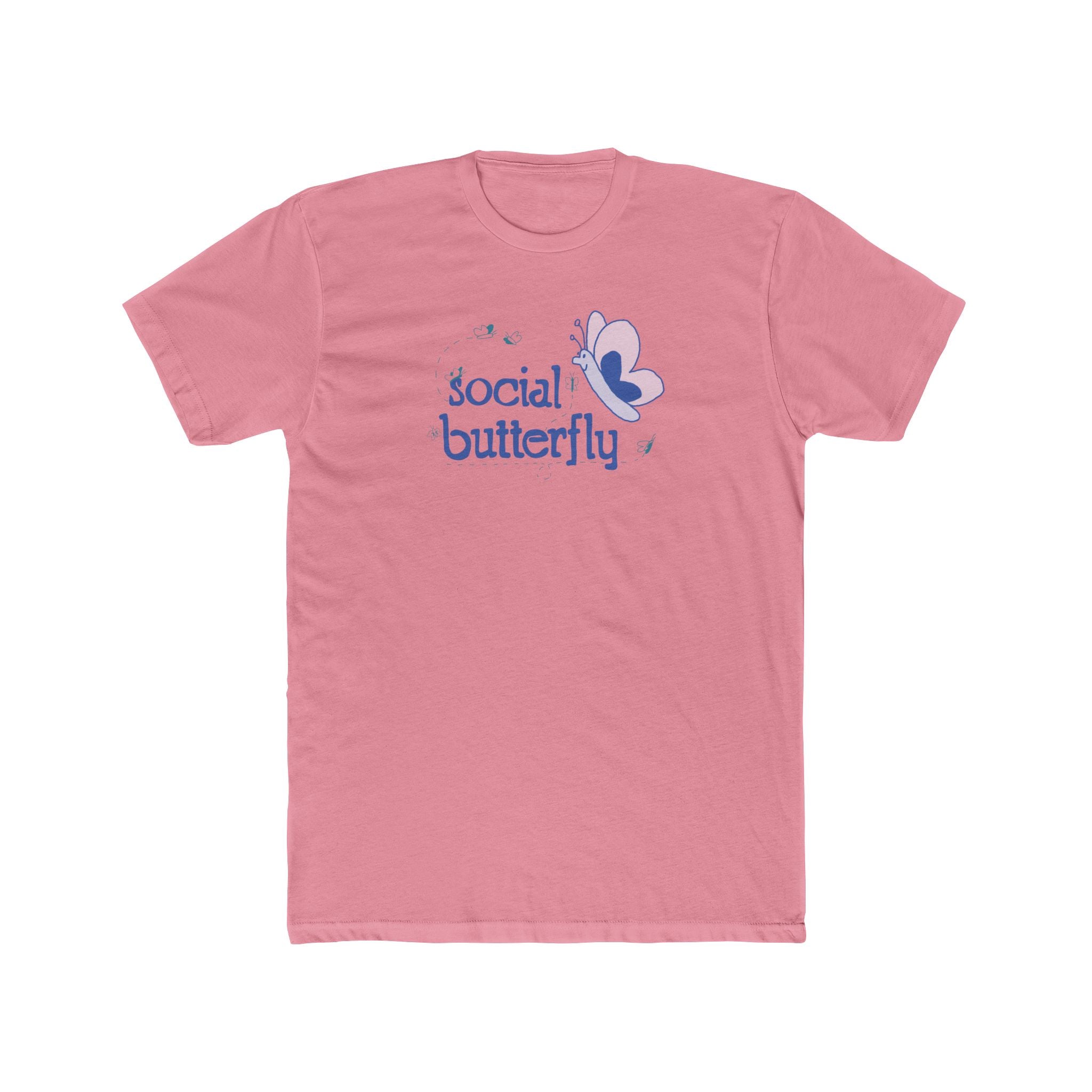 Social Butterfly T-Shirt – Cute Pastel Butterfly Graphic Tee