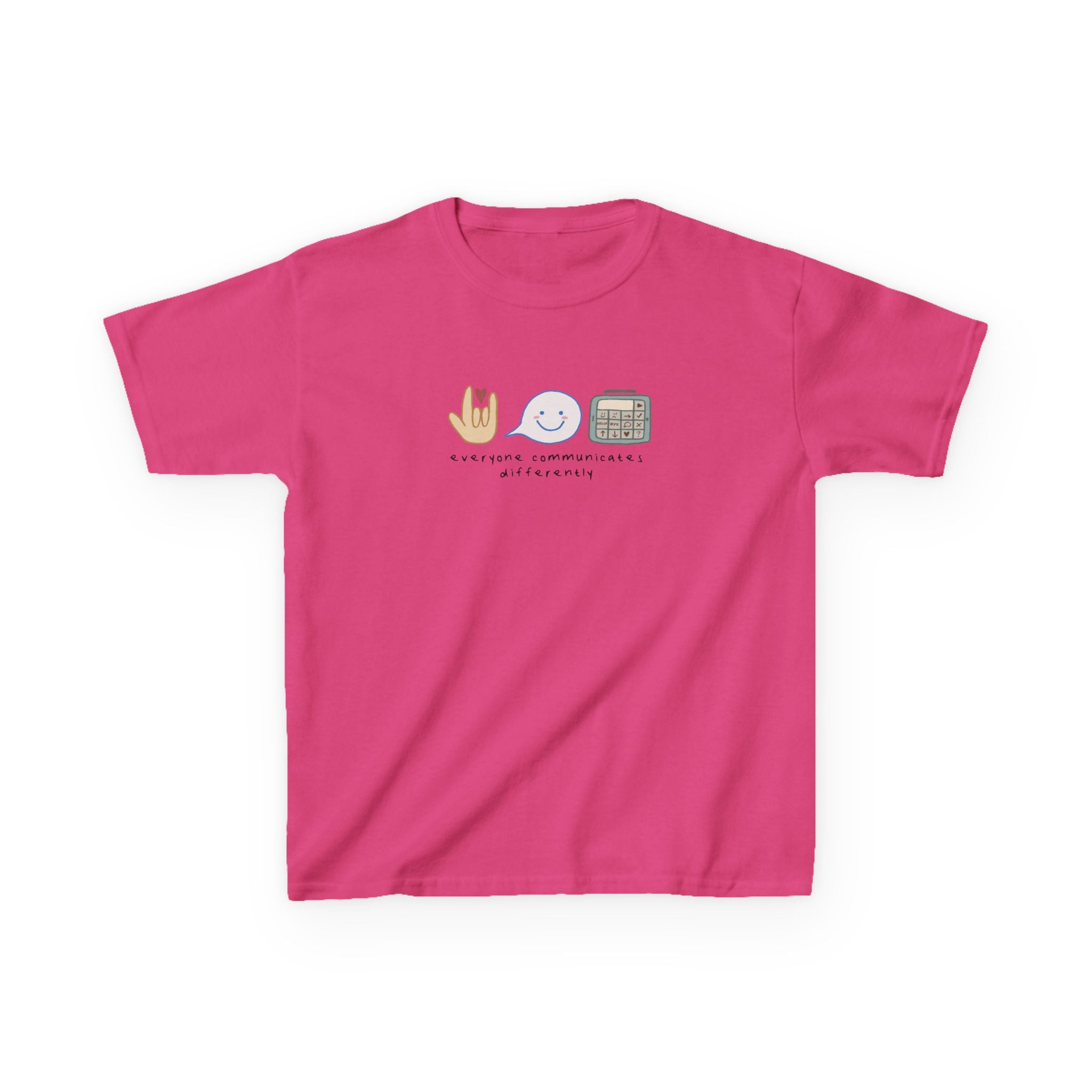 Kids Tee — "Everyone Communicates Differently" Inclusive Communication Design
