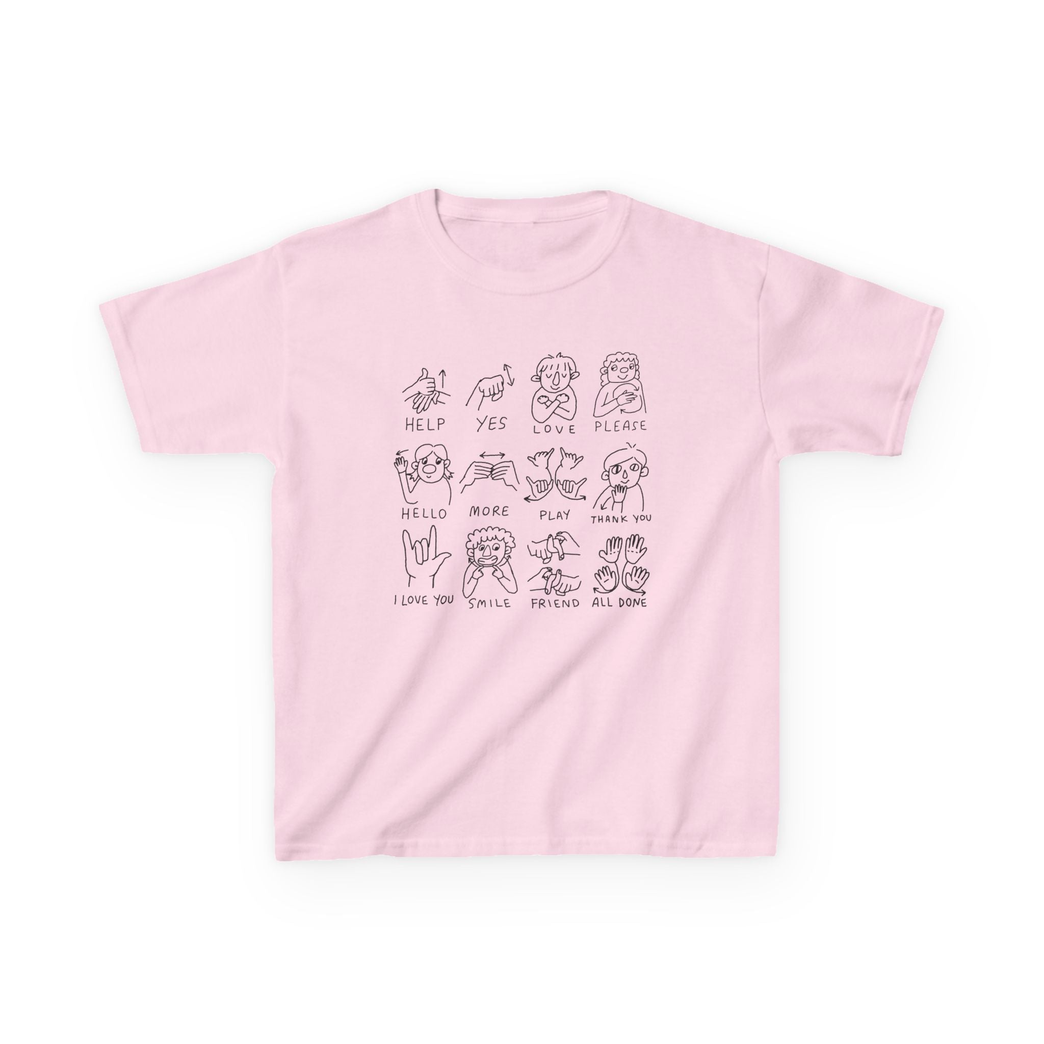 Kids ASL T‑Shirt — Sign Language Communication Graphic Tee