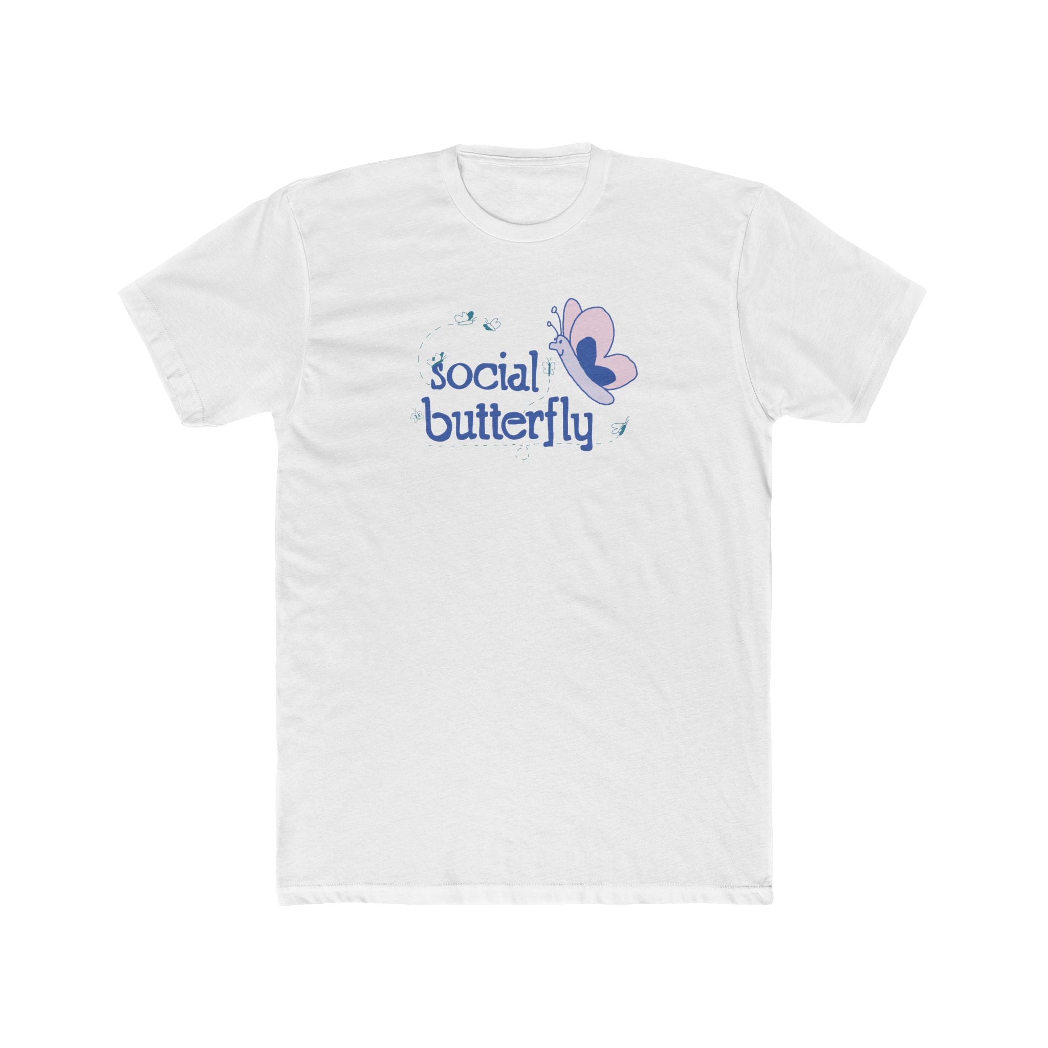 Social Butterfly T-Shirt – Cute Pastel Butterfly Graphic Tee