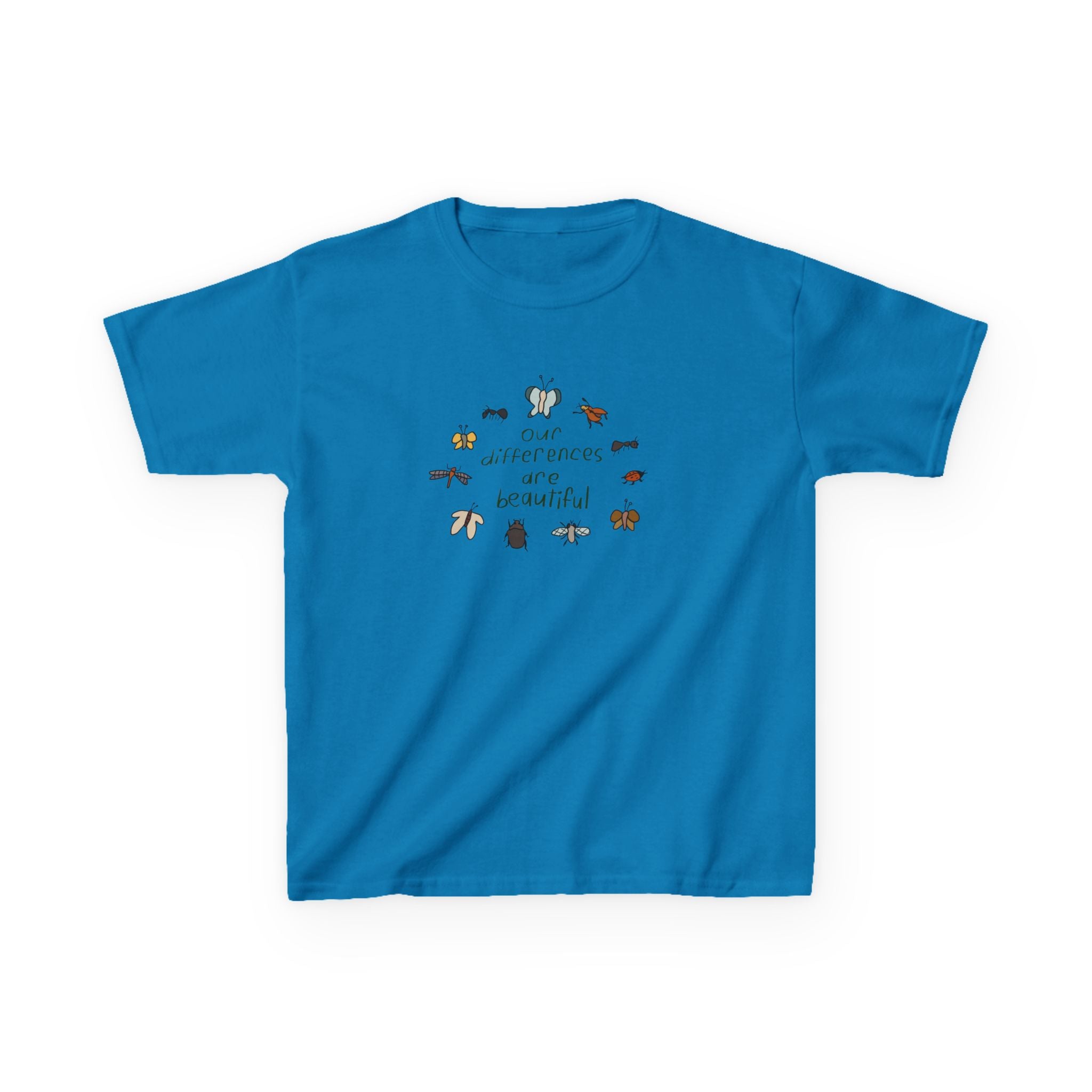 Kids Tee — "Our Differences Are Beautiful" Animal Diversity Graphic