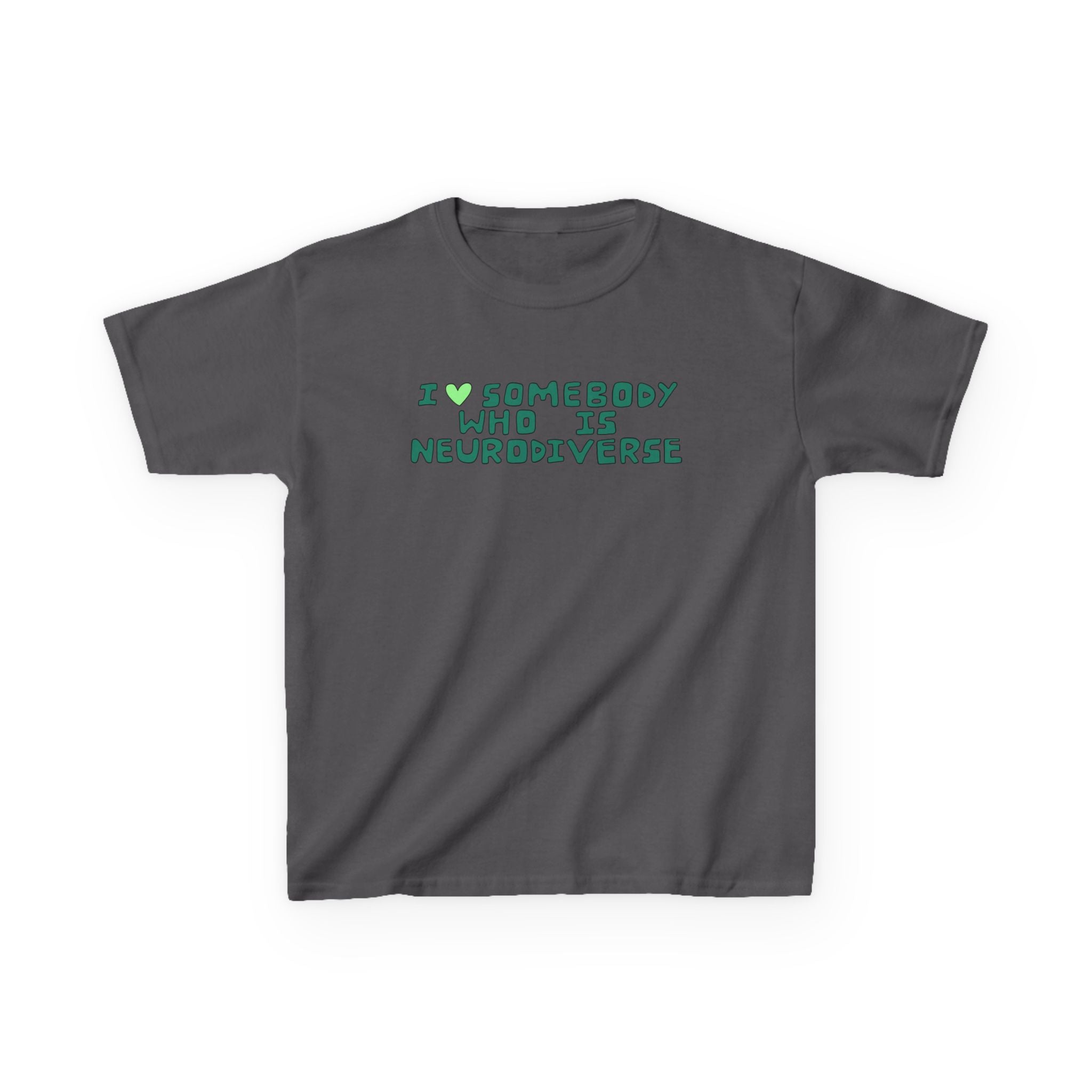 Kids Tee — "I Heart Somebody Who Is Neurodiverse" Children’s Autism Awareness Shirt