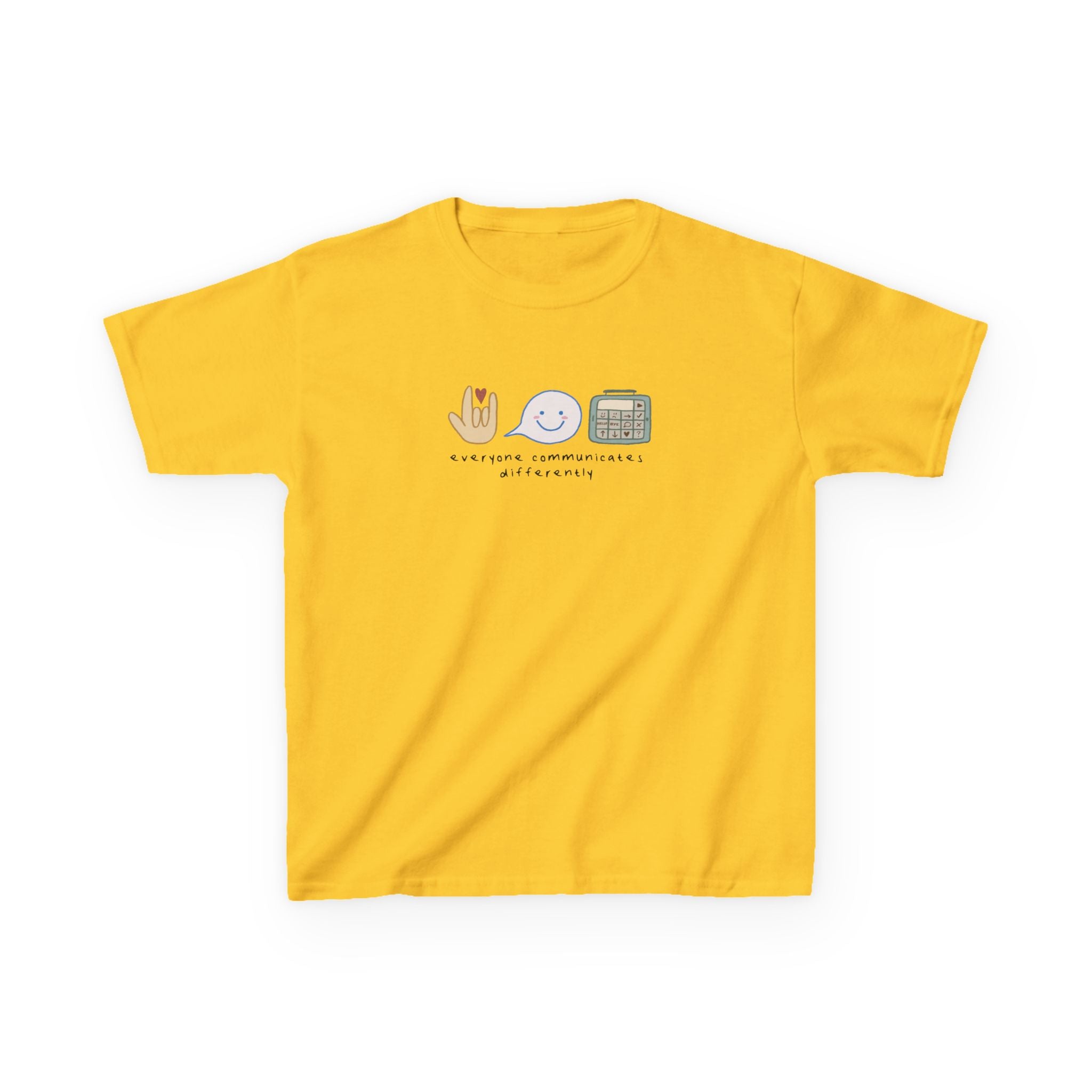 Kids Tee — "Everyone Communicates Differently" Inclusive Communication Design