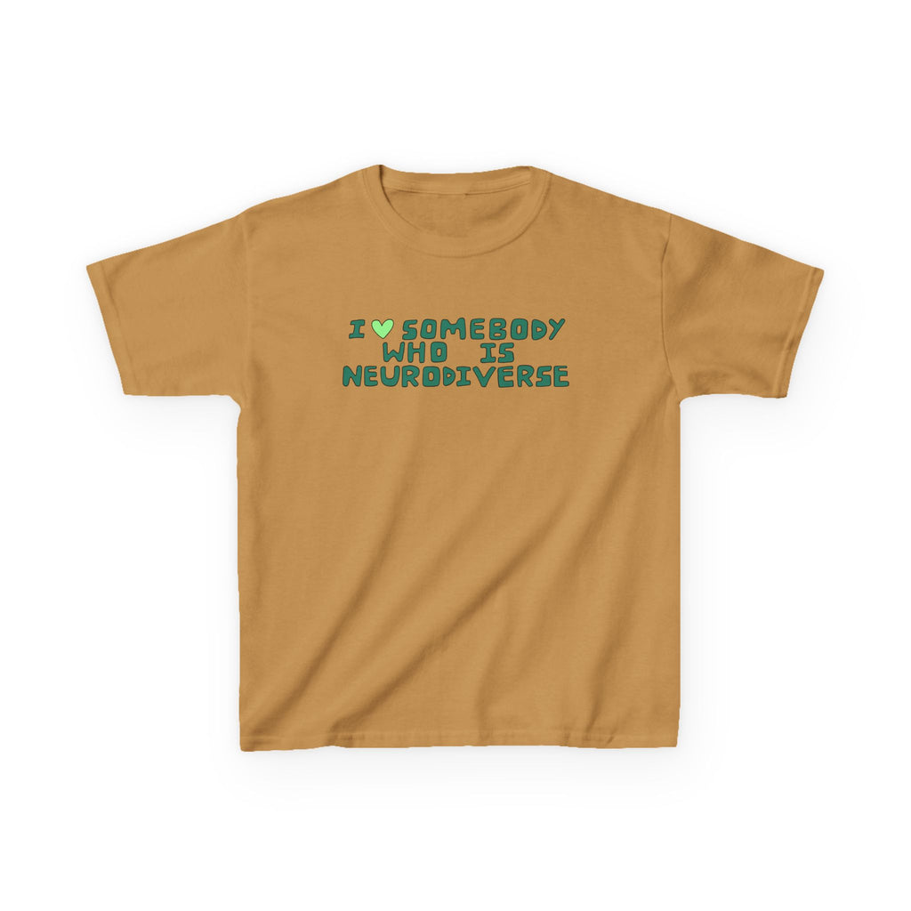 Kids Tee — "I Heart Somebody Who Is Neurodiverse" Children’s Autism Awareness Shirt