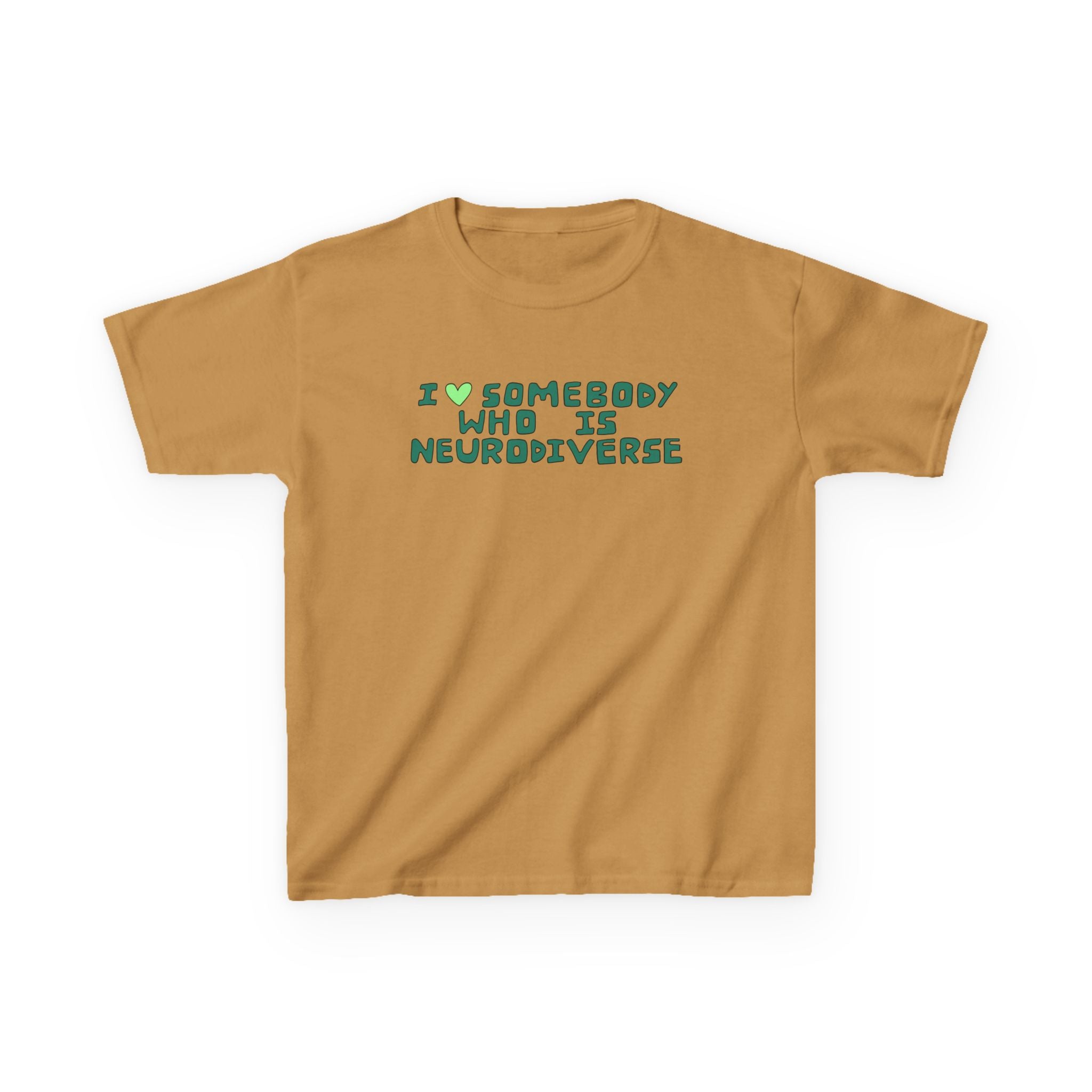 Kids Tee — "I Heart Somebody Who Is Neurodiverse" Children’s Autism Awareness Shirt