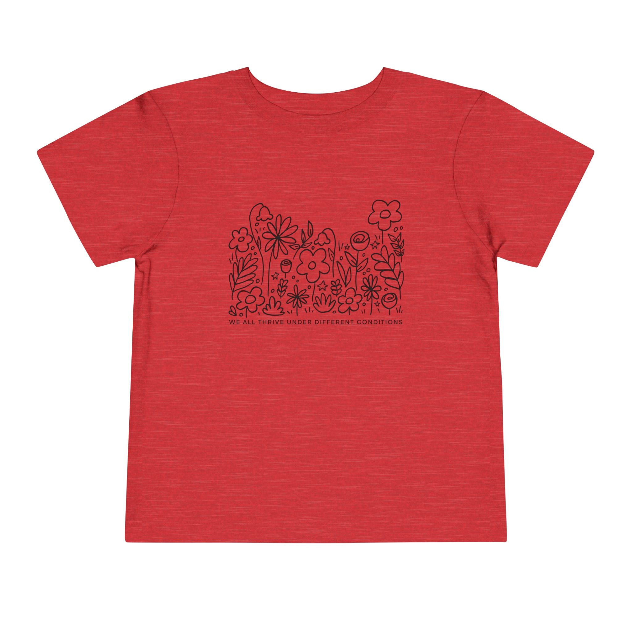 Thrive in Different Conditions — Cute Doodle Flowers Toddler Tee