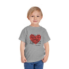 Toddler Tee - "Learn to Enjoy and Respect Each Other’s Differences" Heart Graphic