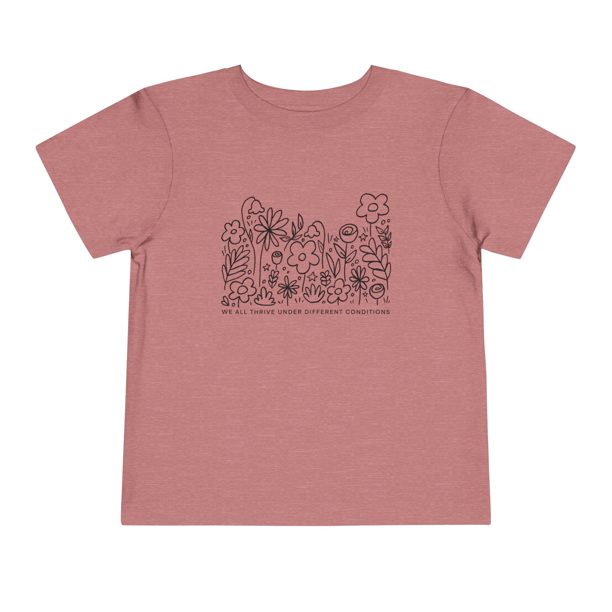 Thrive in Different Conditions — Cute Doodle Flowers Toddler Tee