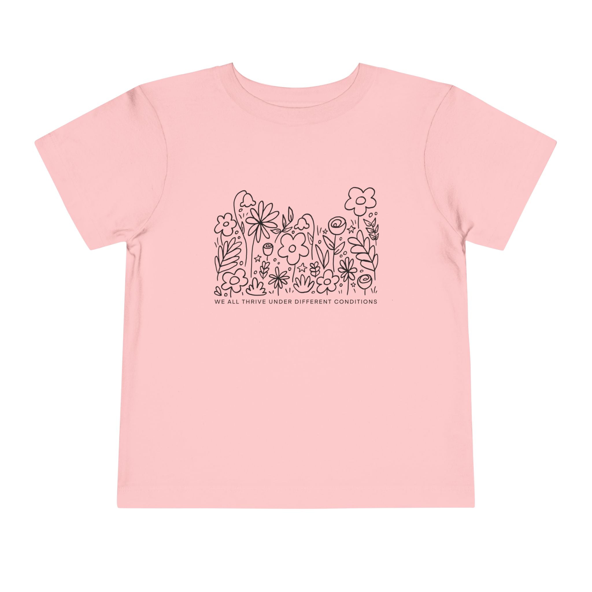 Thrive in Different Conditions — Cute Doodle Flowers Toddler Tee