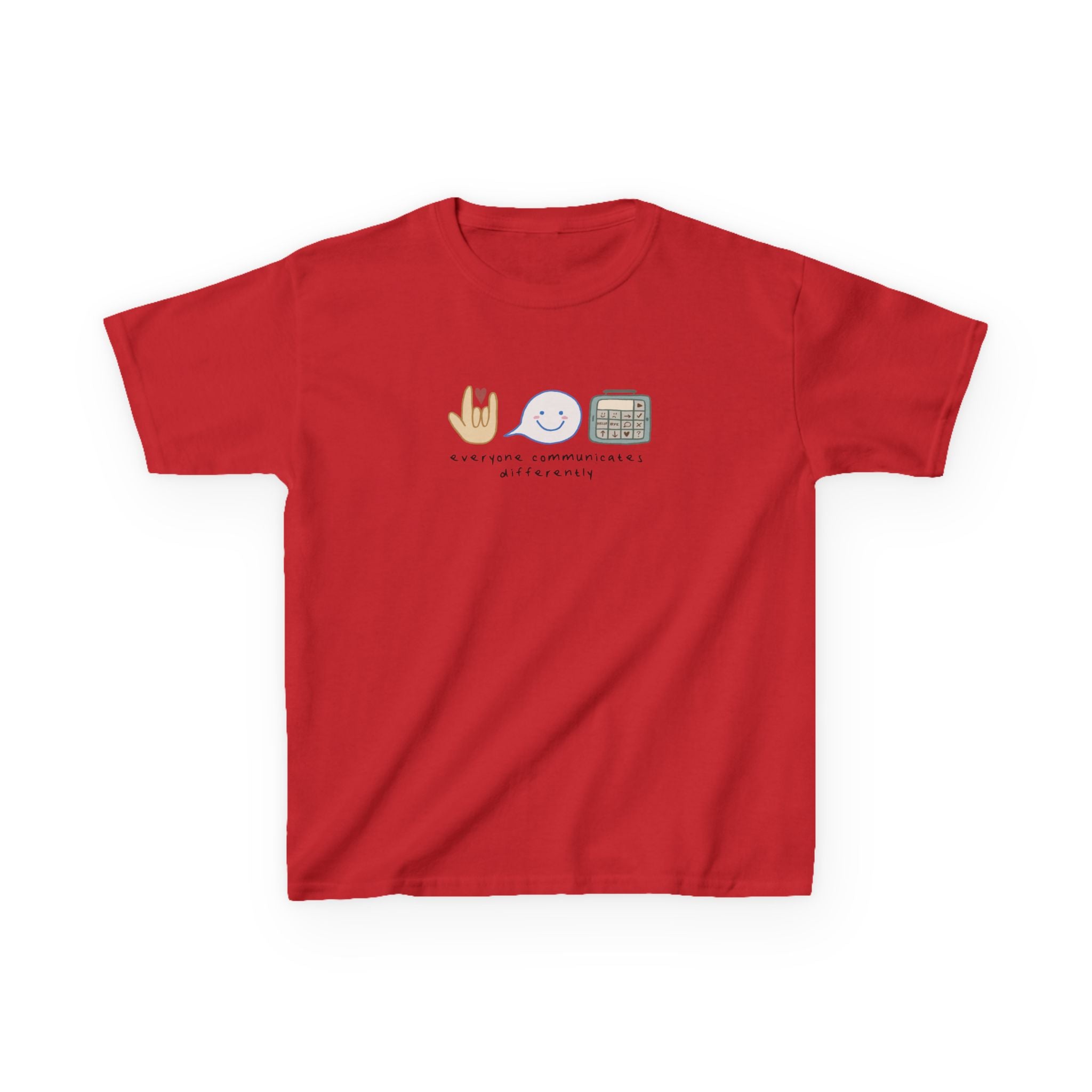 Kids Tee — "Everyone Communicates Differently" Inclusive Communication Design