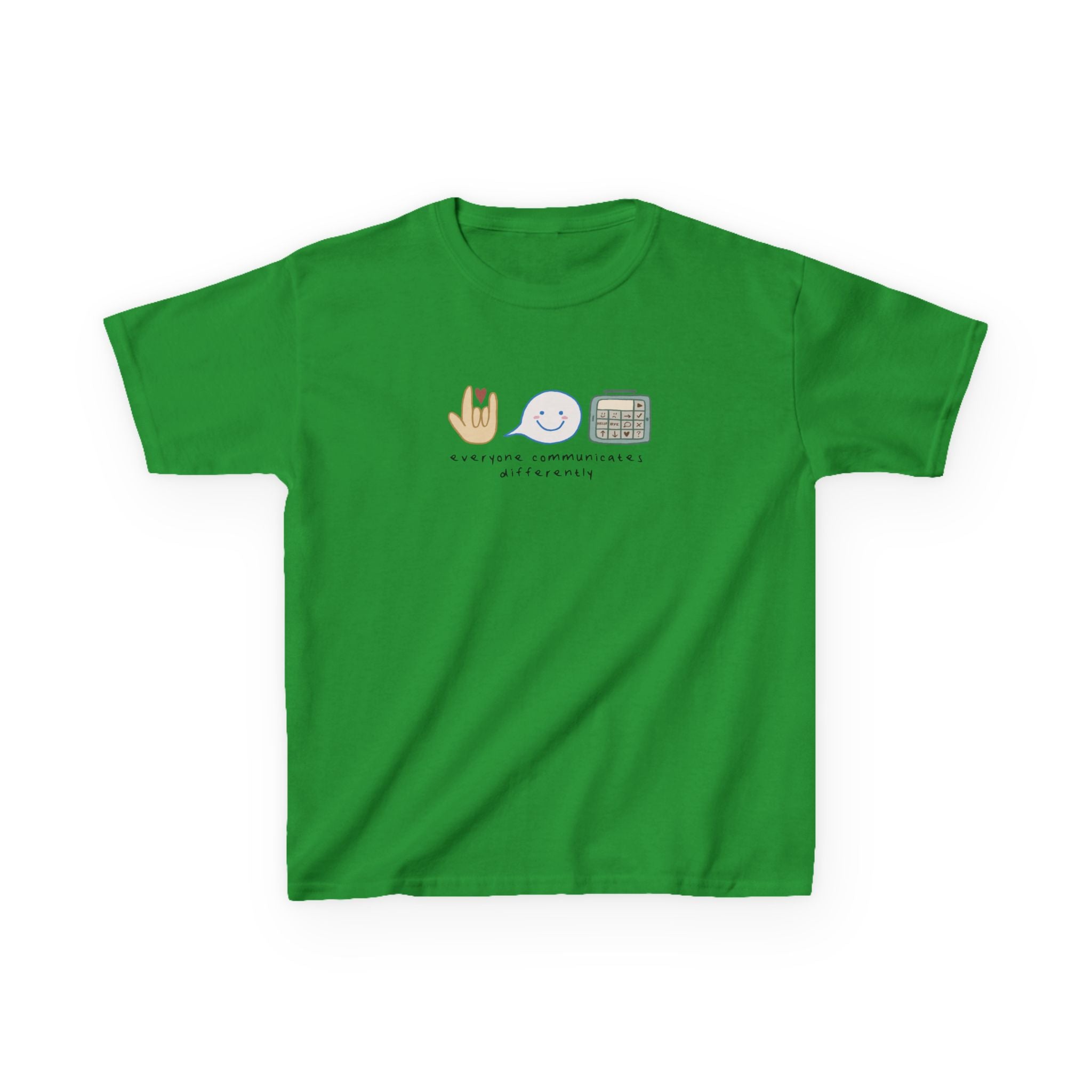 Kids Tee — "Everyone Communicates Differently" Inclusive Communication Design