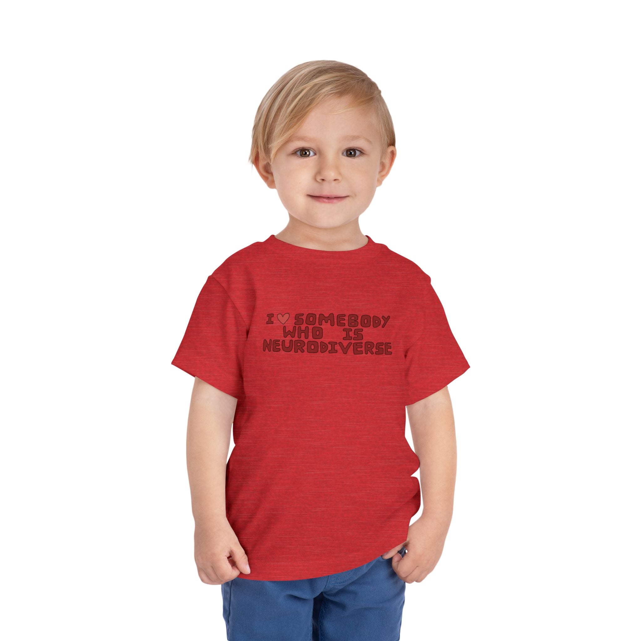 Toddler Tee - "I Heart Somebody Who Is Neurodiverse" Pride Shirt