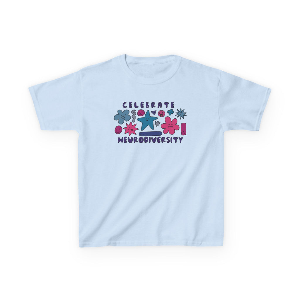 Celebrate Neurodiversity Kids T‑Shirt — Colorful Inclusive Autism Awareness Tee