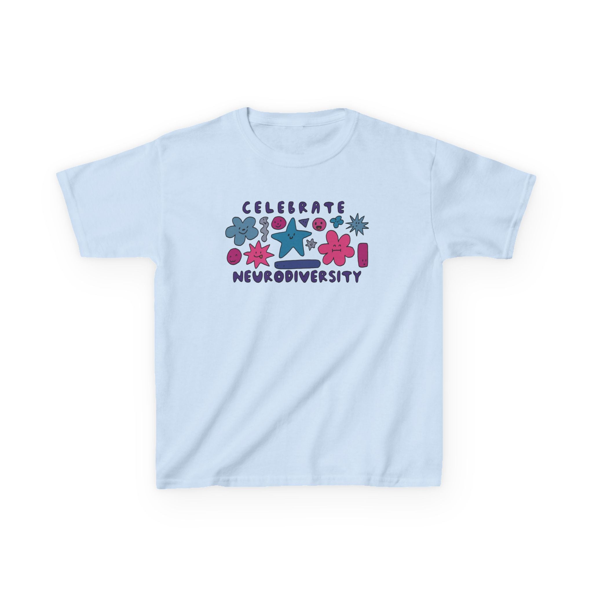 Celebrate Neurodiversity Kids T‑Shirt — Colorful Inclusive Autism Awareness Tee