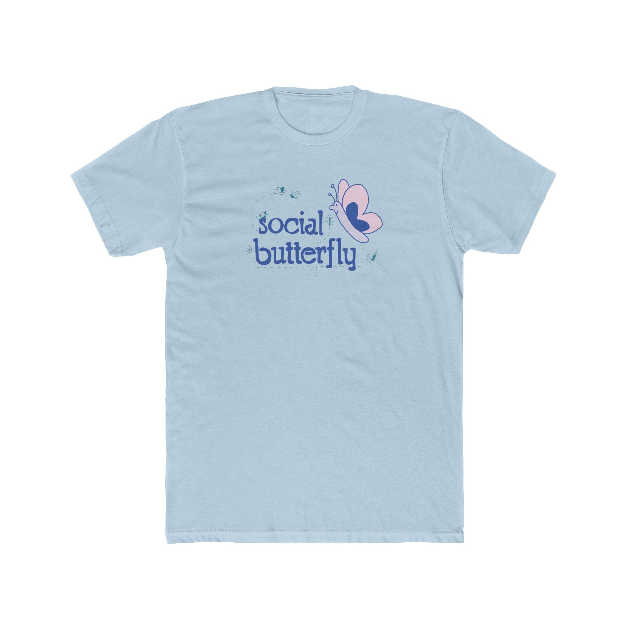 Social Butterfly T-Shirt – Cute Pastel Butterfly Graphic Tee