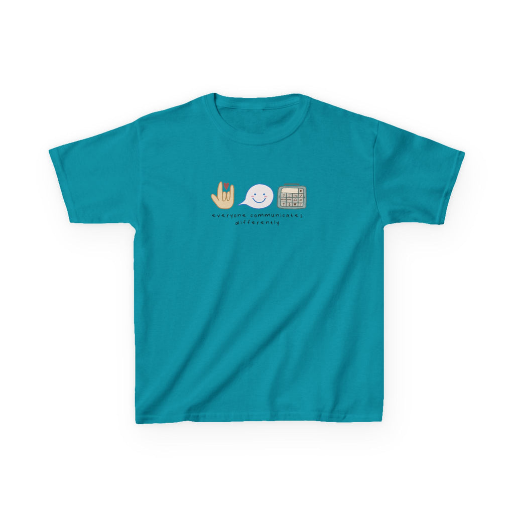 Kids Tee — "Everyone Communicates Differently" Inclusive Communication Design