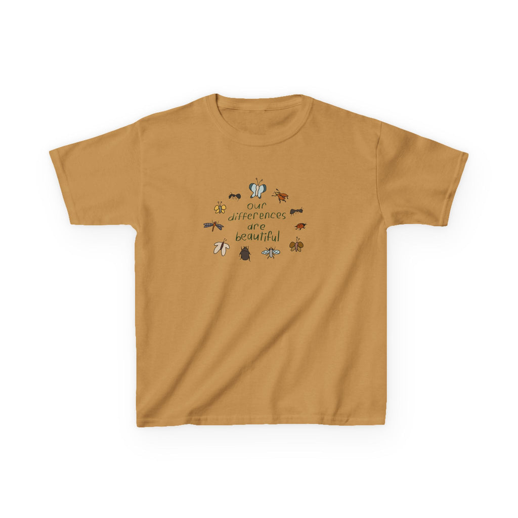 Kids Tee — "Our Differences Are Beautiful" Animal Diversity Graphic