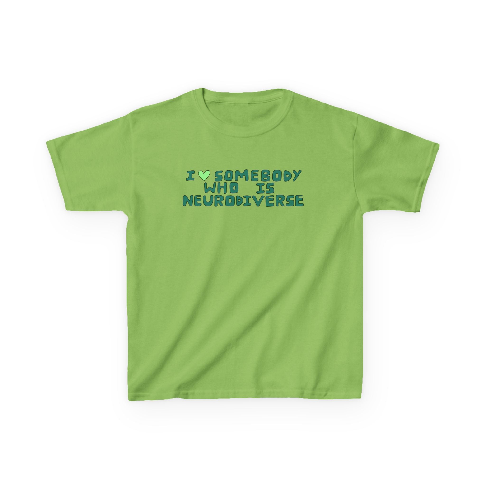 Kids Tee — "I Heart Somebody Who Is Neurodiverse" Children’s Autism Awareness Shirt