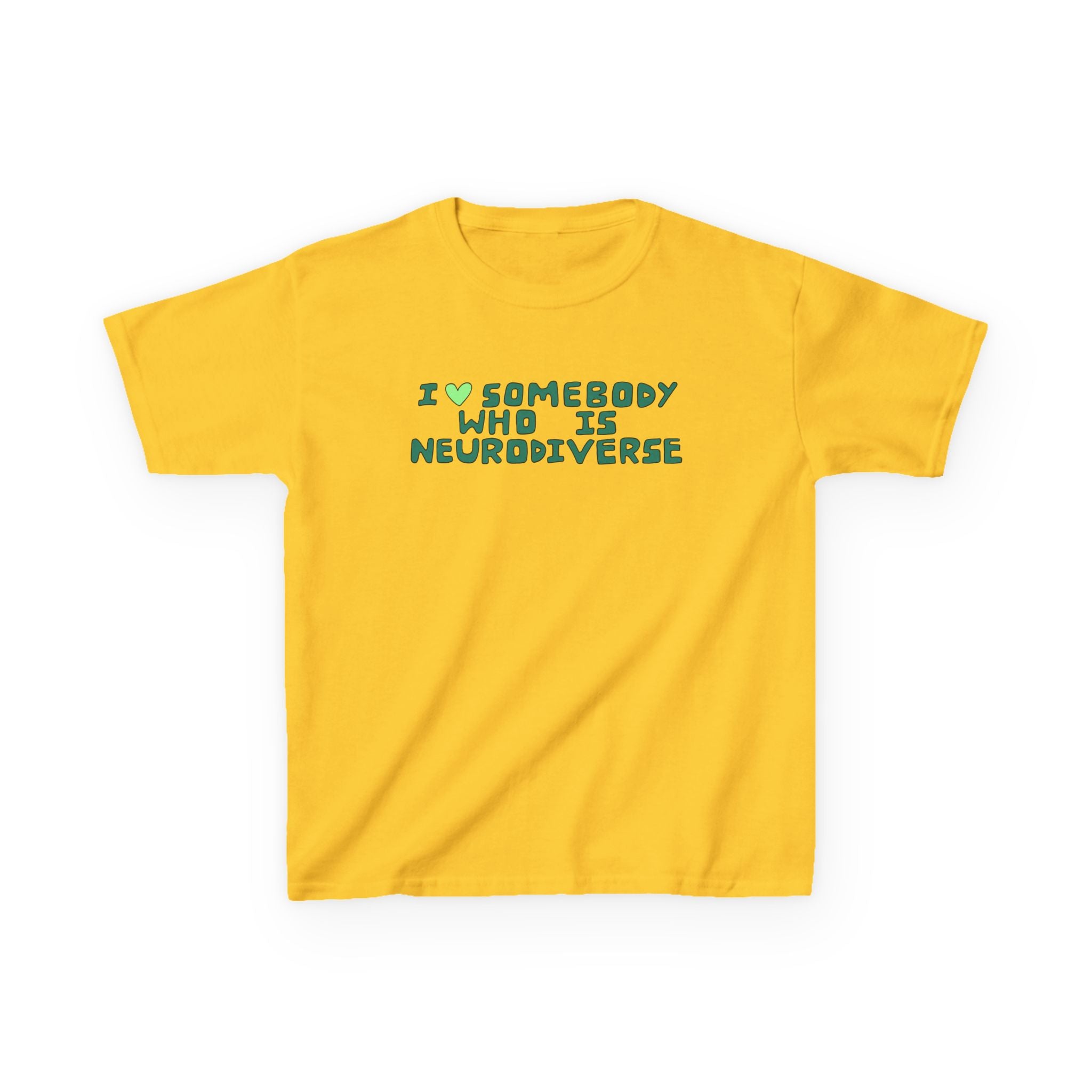 Kids Tee — "I Heart Somebody Who Is Neurodiverse" Children’s Autism Awareness Shirt