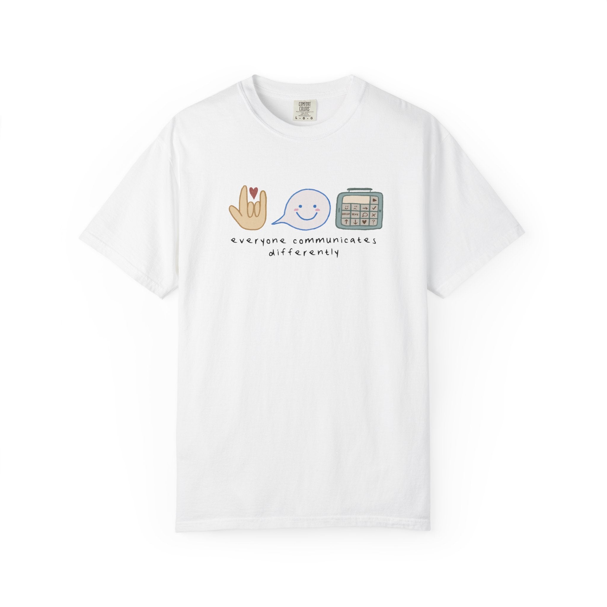 Inclusive Communication T-Shirt — Speech, Sign & AAC Support Tee