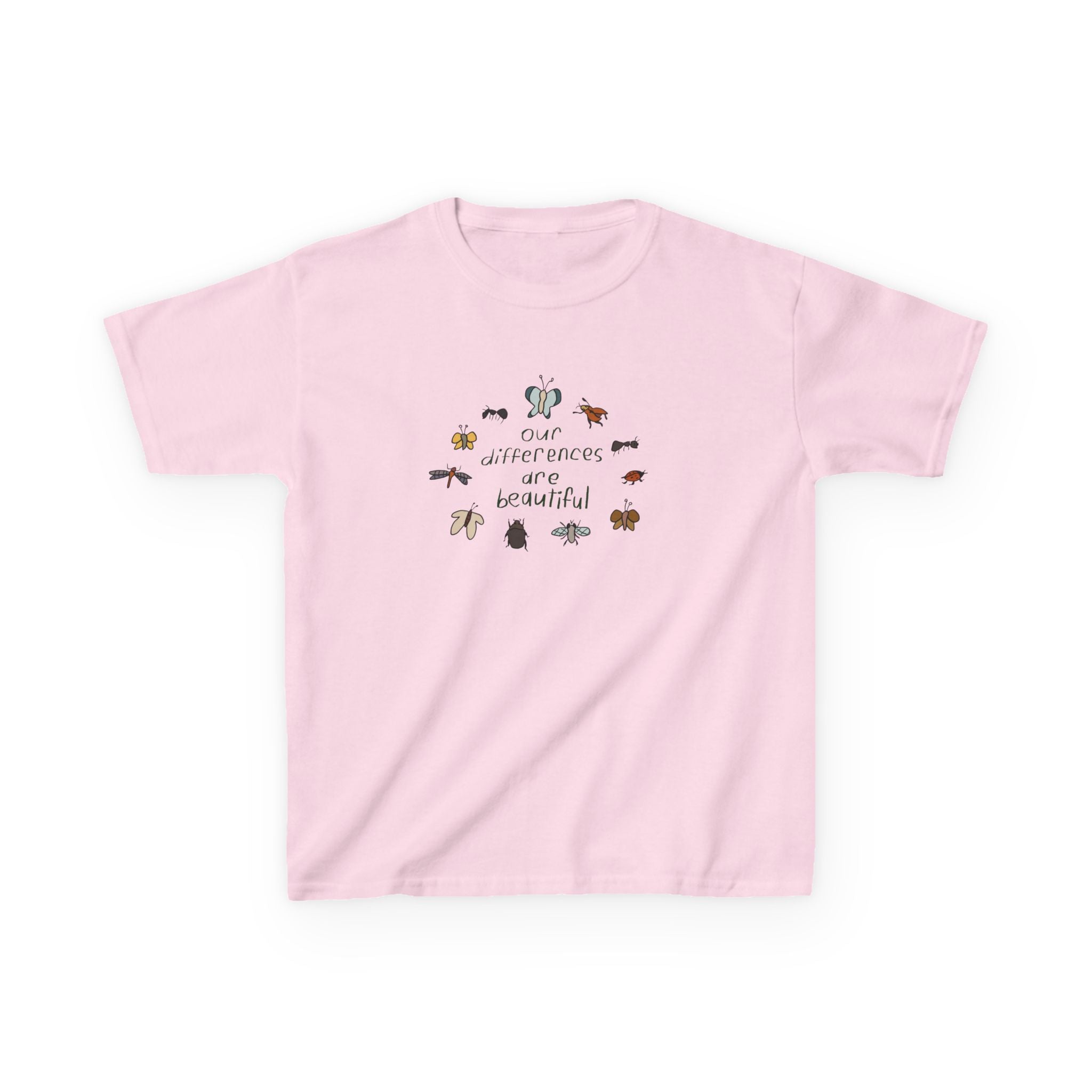 Kids Tee — "Our Differences Are Beautiful" Animal Diversity Graphic