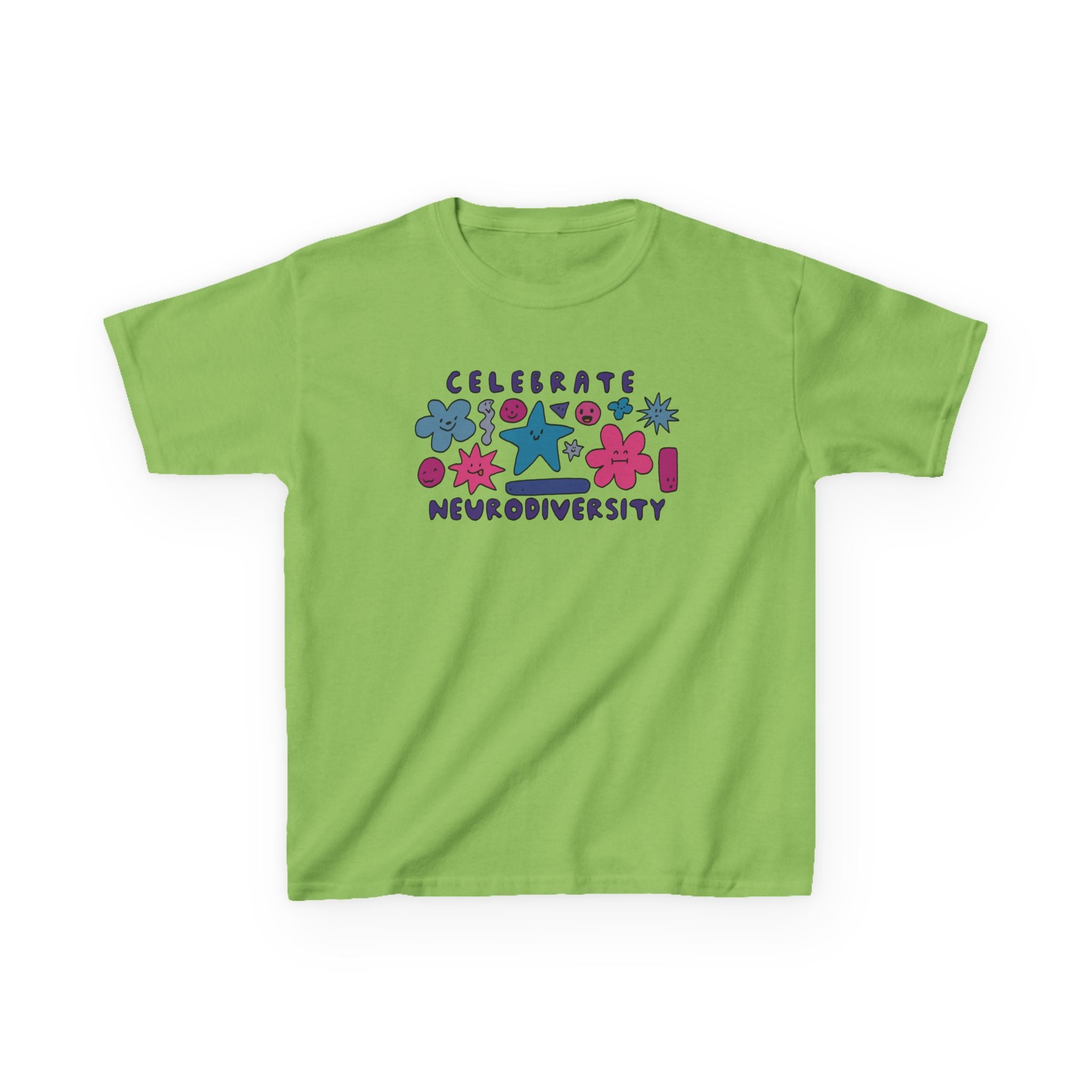 Celebrate Neurodiversity Kids T‑Shirt — Colorful Inclusive Autism Awareness Tee
