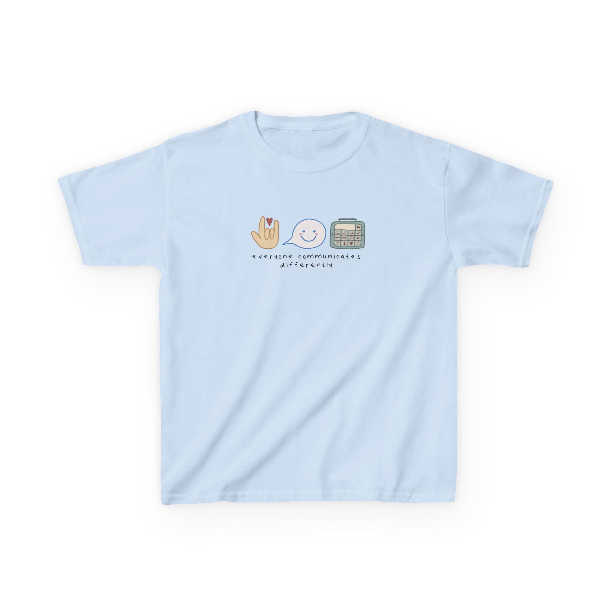 Kids Tee — "Everyone Communicates Differently" Inclusive Communication Design
