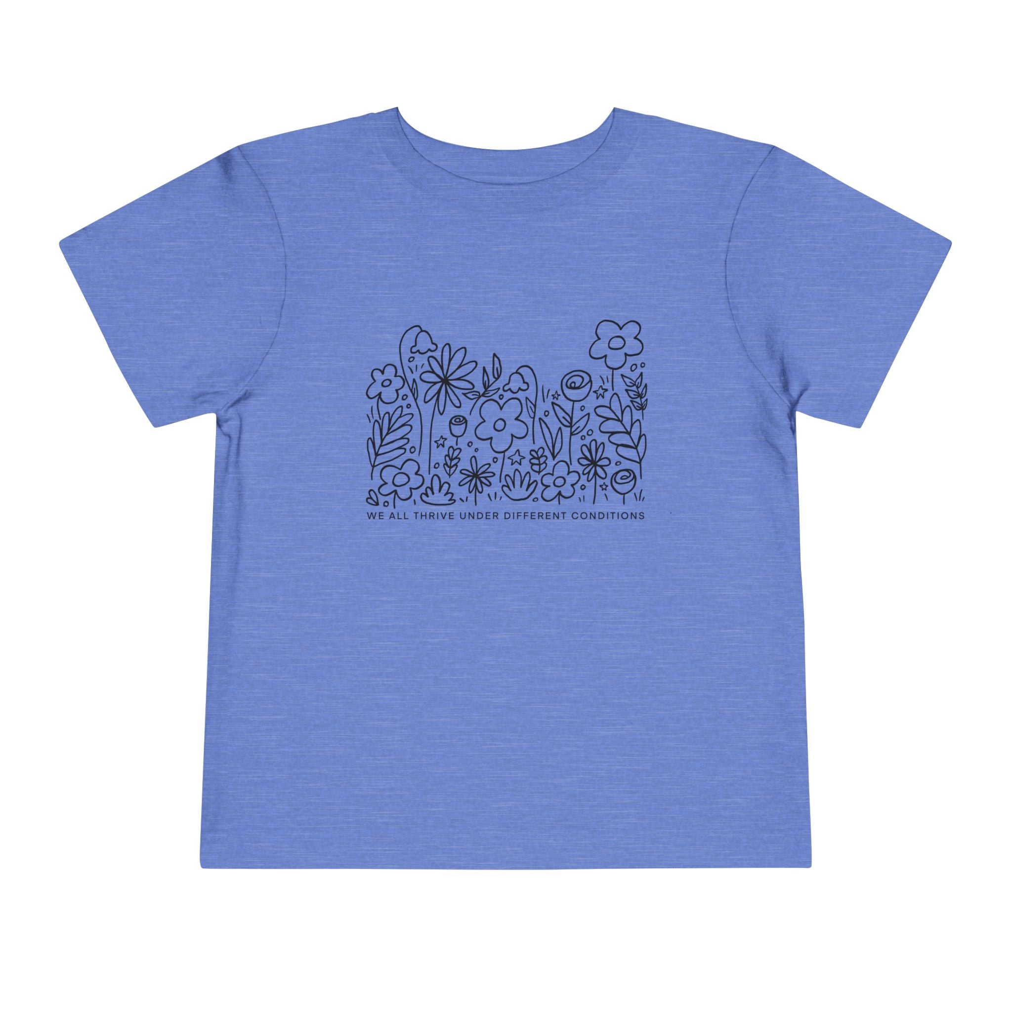 Thrive in Different Conditions — Cute Doodle Flowers Toddler Tee