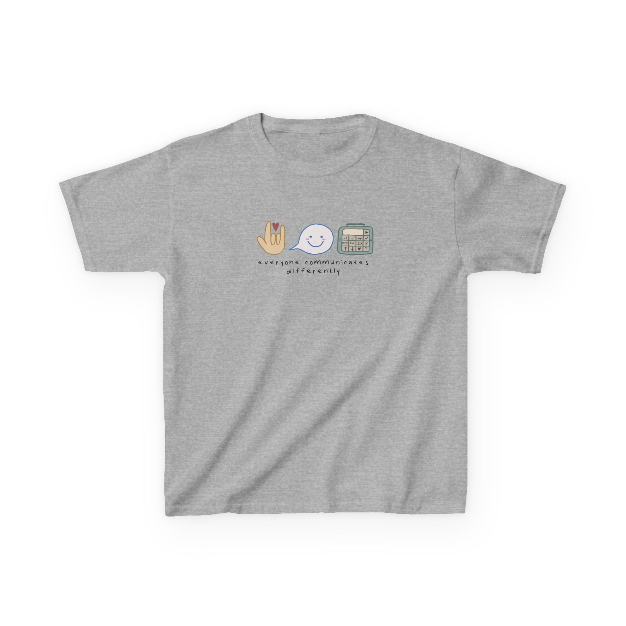 Kids Tee — "Everyone Communicates Differently" Inclusive Communication Design