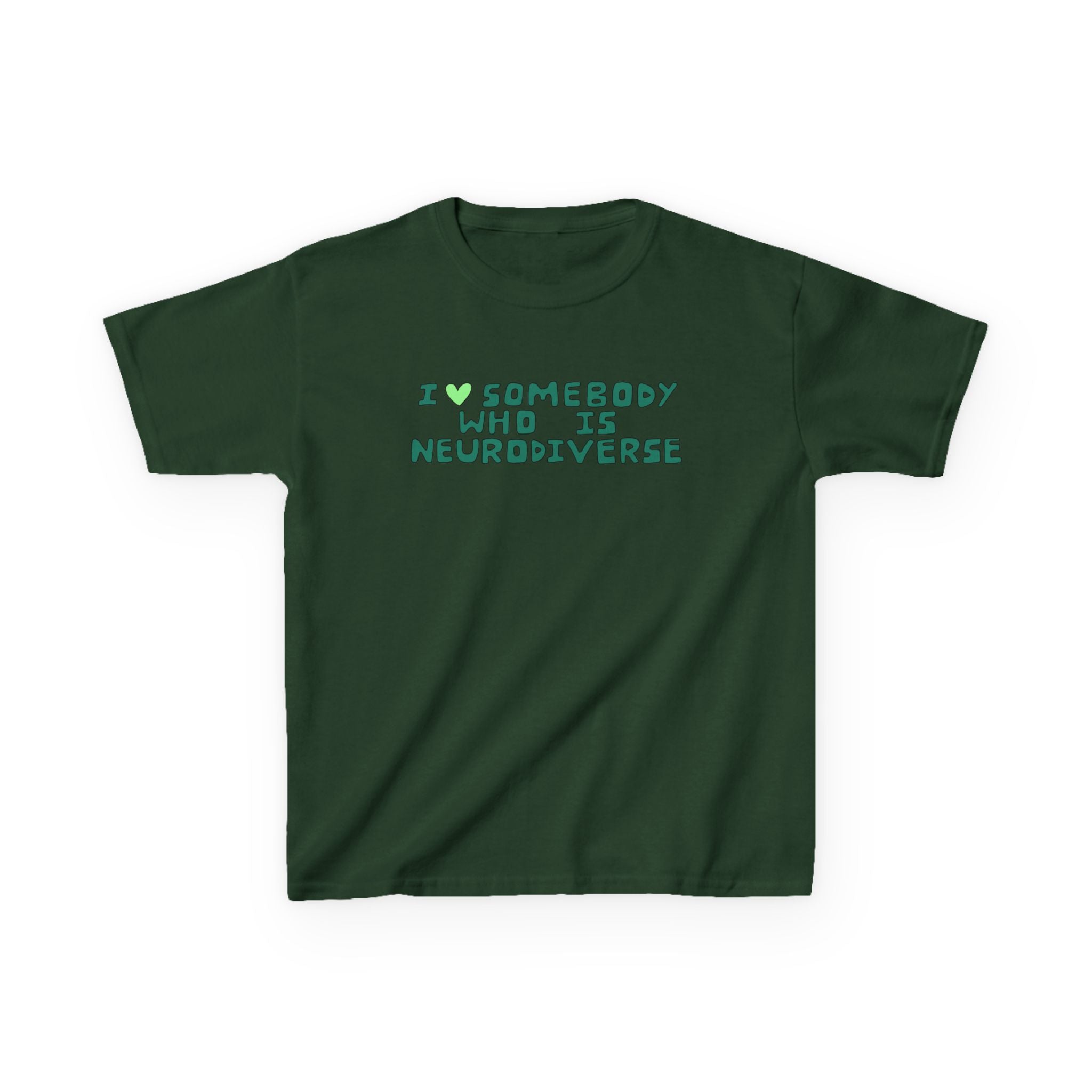 Kids Tee — "I Heart Somebody Who Is Neurodiverse" Children’s Autism Awareness Shirt