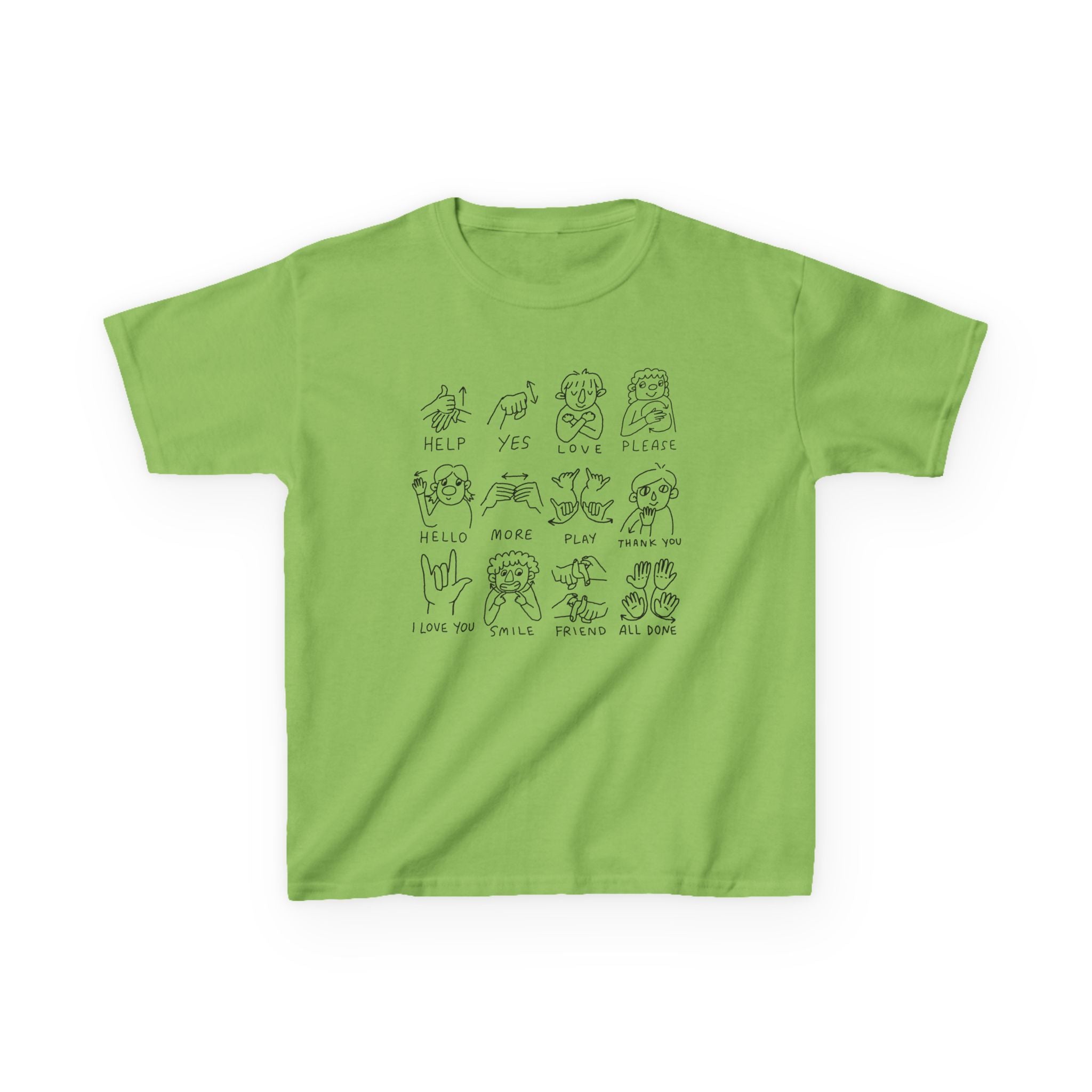 Kids ASL T‑Shirt — Sign Language Communication Graphic Tee