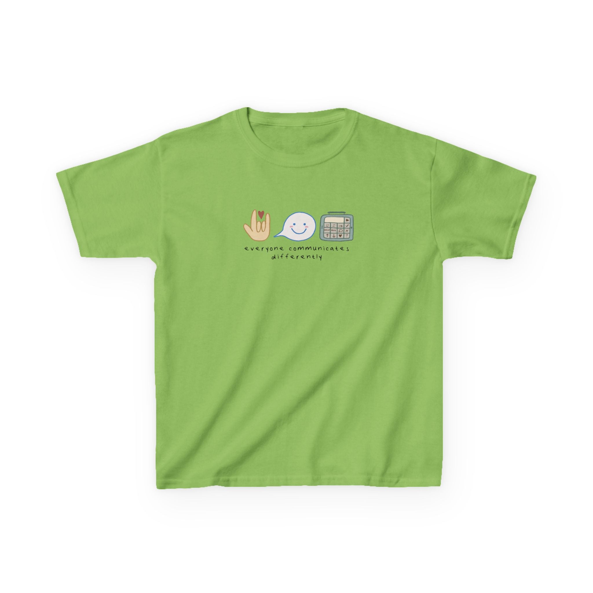 Kids Tee — "Everyone Communicates Differently" Inclusive Communication Design