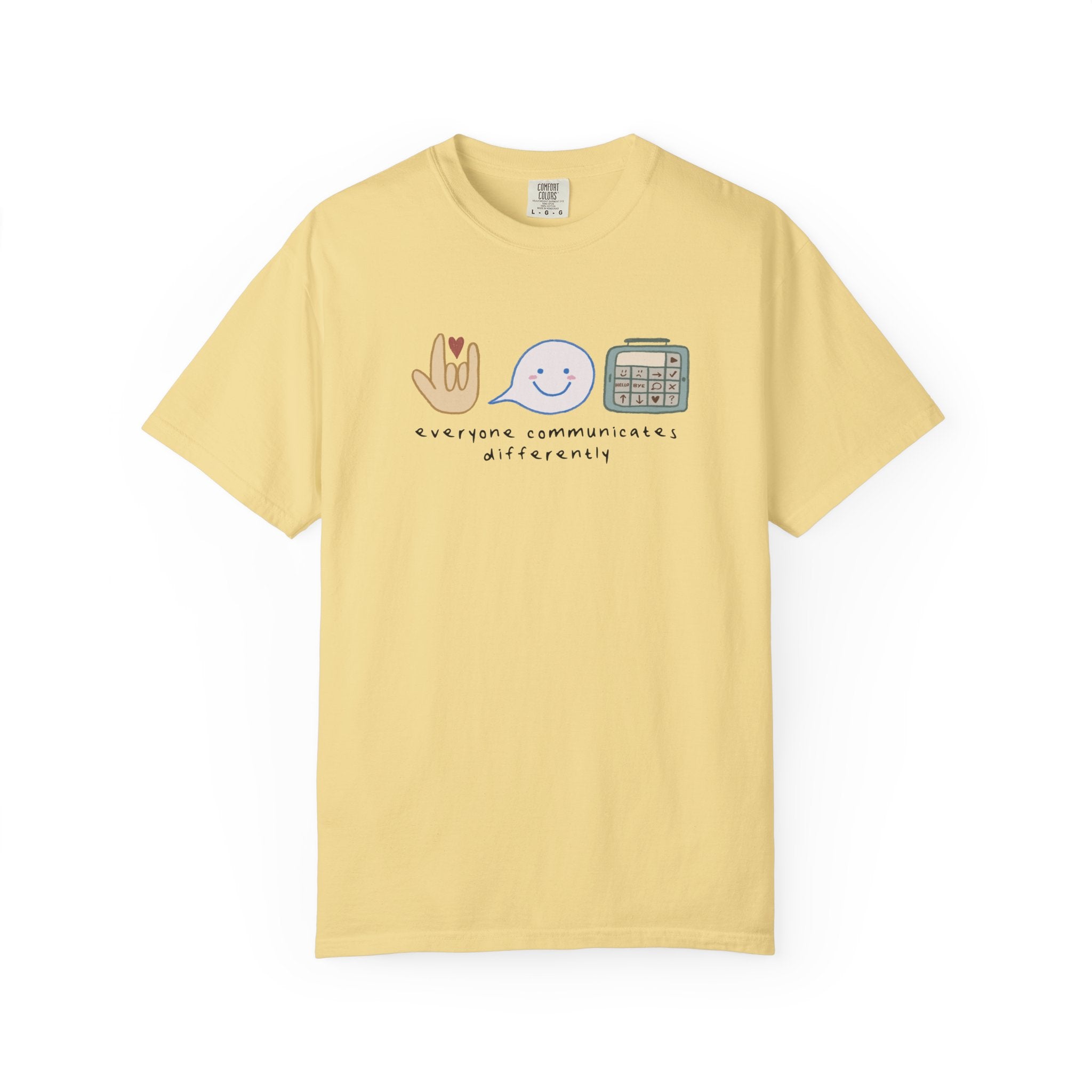 Inclusive Communication T-Shirt — Speech, Sign & AAC Support Tee