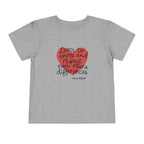 Toddler Tee - "Learn to Enjoy and Respect Each Other’s Differences" Heart Graphic