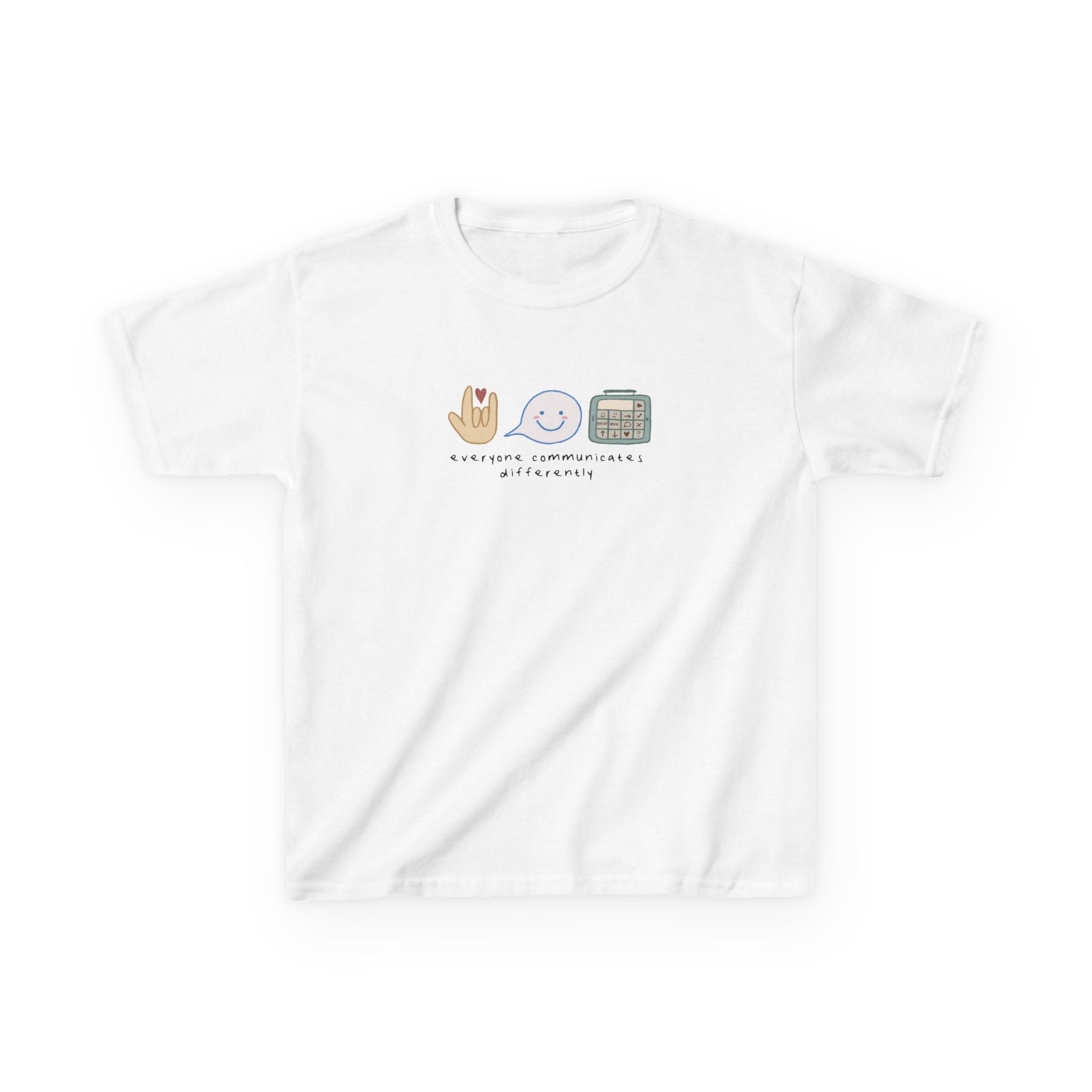 Kids Tee — "Everyone Communicates Differently" Inclusive Communication Design